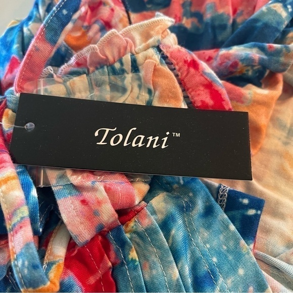 NWT Tolani Collection LongSleeve V-Neck Blouse with front tie. Size L Brady - Picture 8 of 16